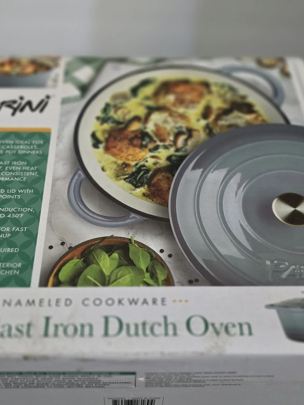 3.8 Qt Cast Iron Dutch Oven - Light Blue